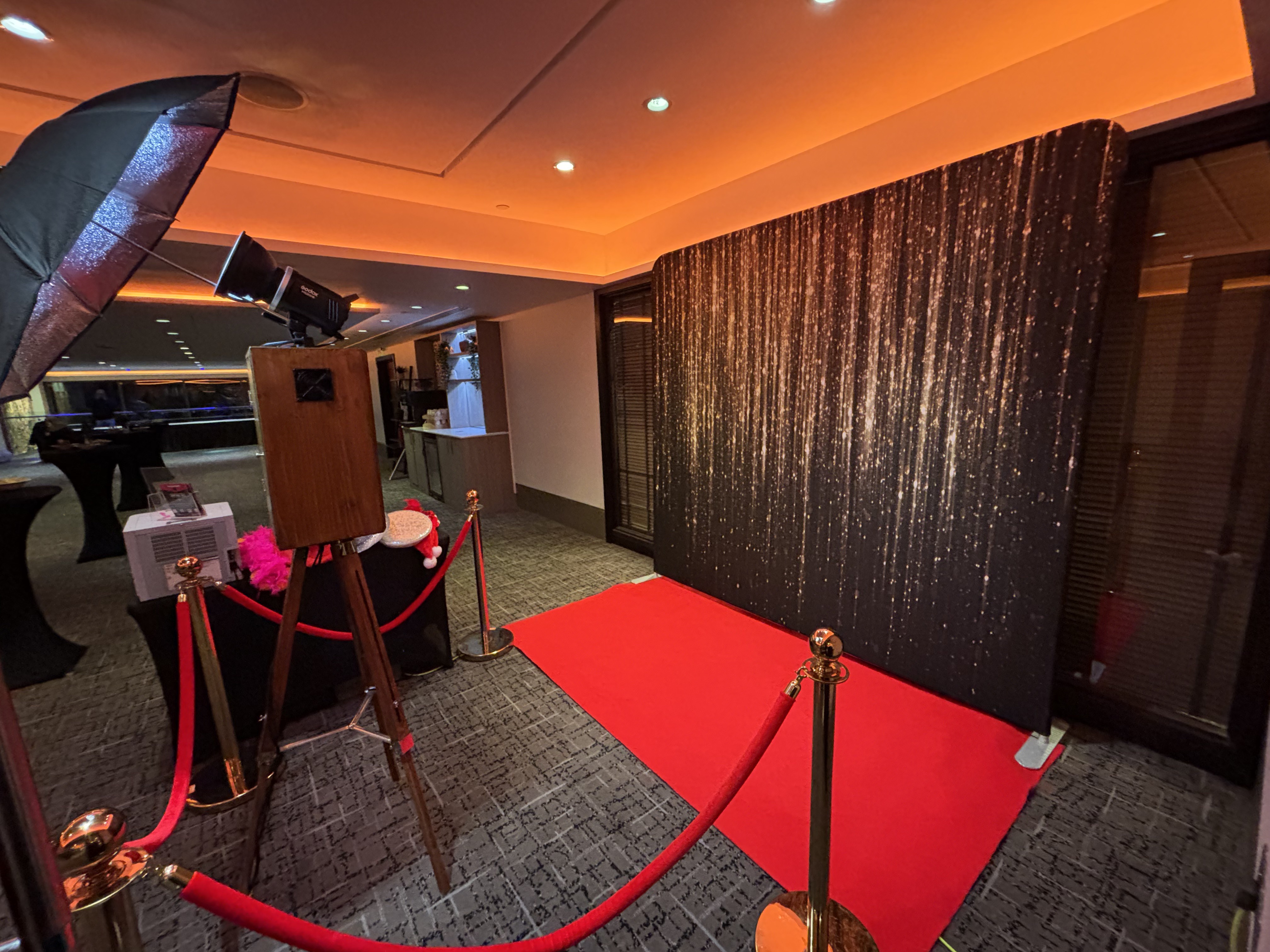 Glam photo booth at a luxury corporate gala