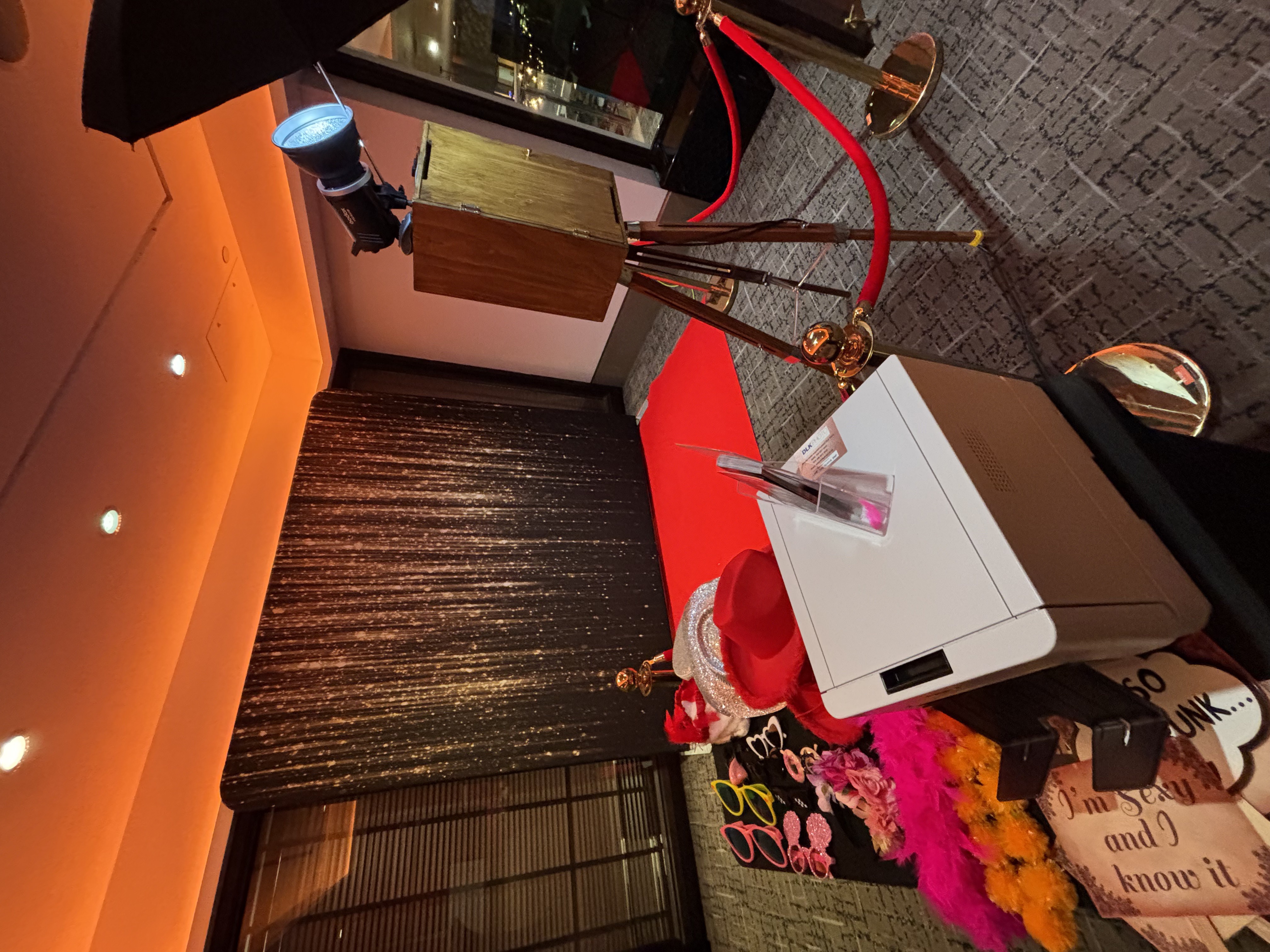 Selfie pod setup at a corporate gala event